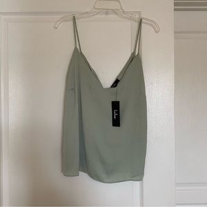 Satin Twist-Back Tank Top